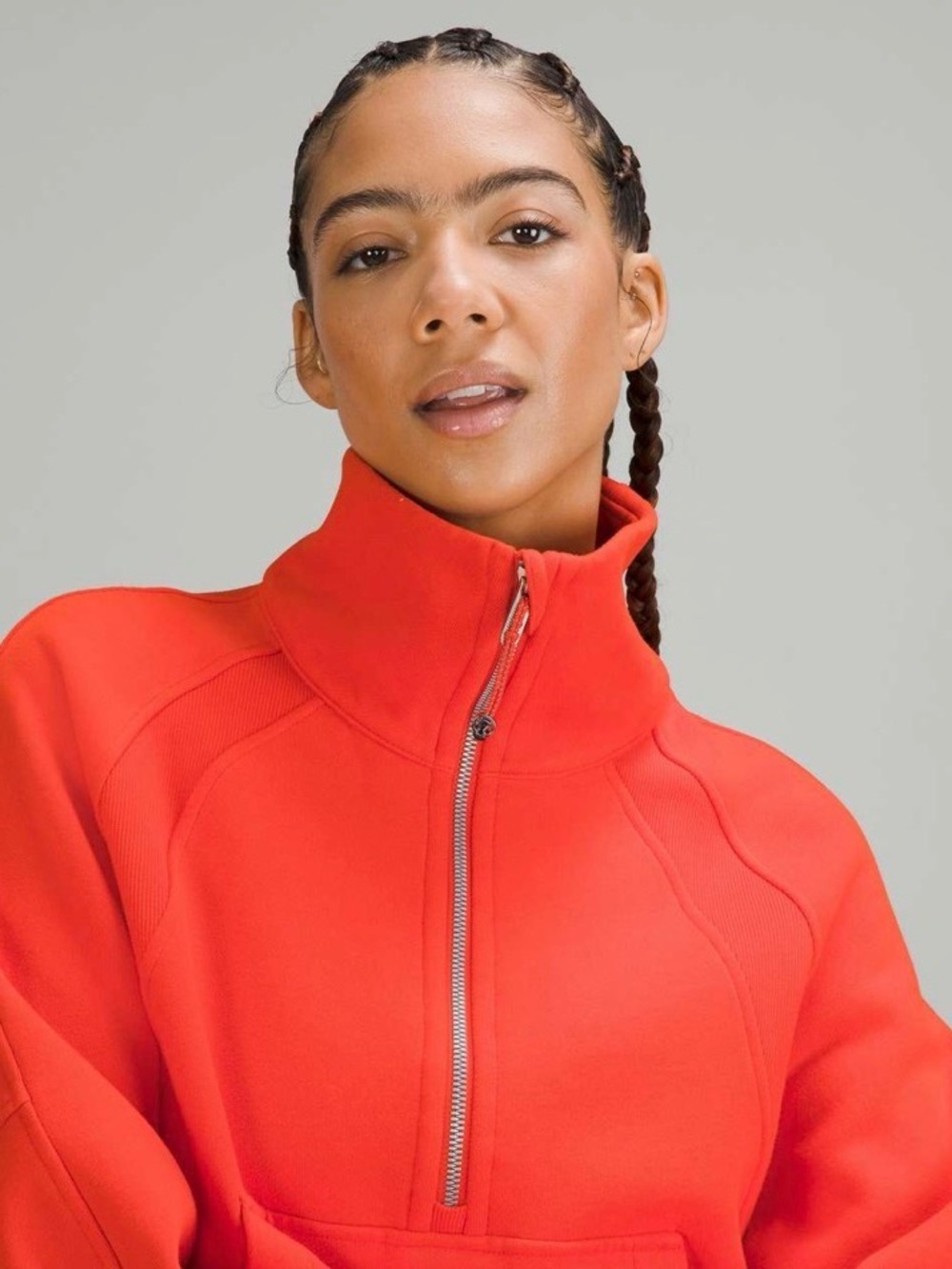 Lululemon Scuba Oversized Funnel Neck Half-Zip NWT Size M/L Solar Orange - Picture 3 of 14